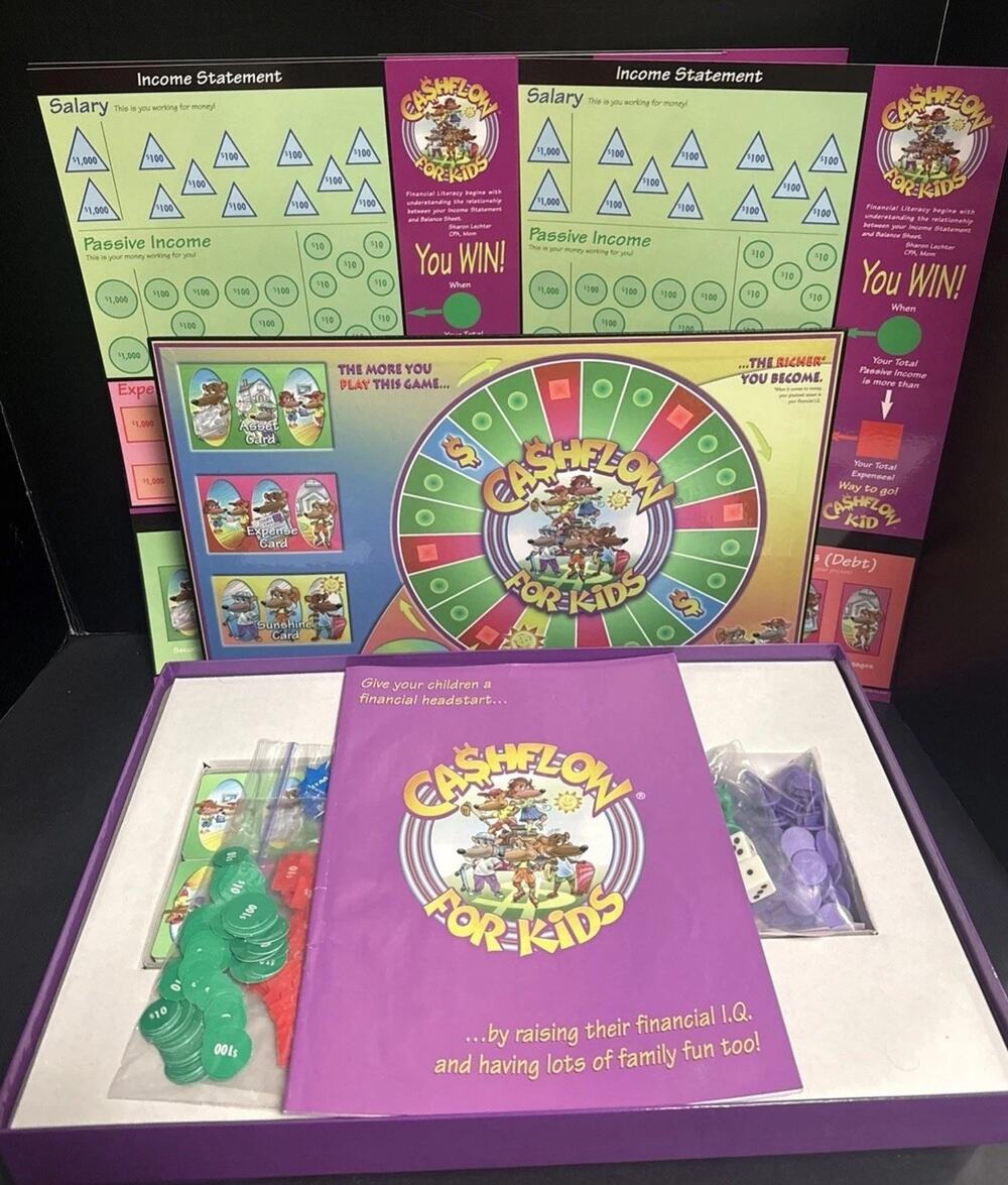 Cashflow for Kids Board Game Rich Dad Poor Dad 2004 Finance Rat Race Complete